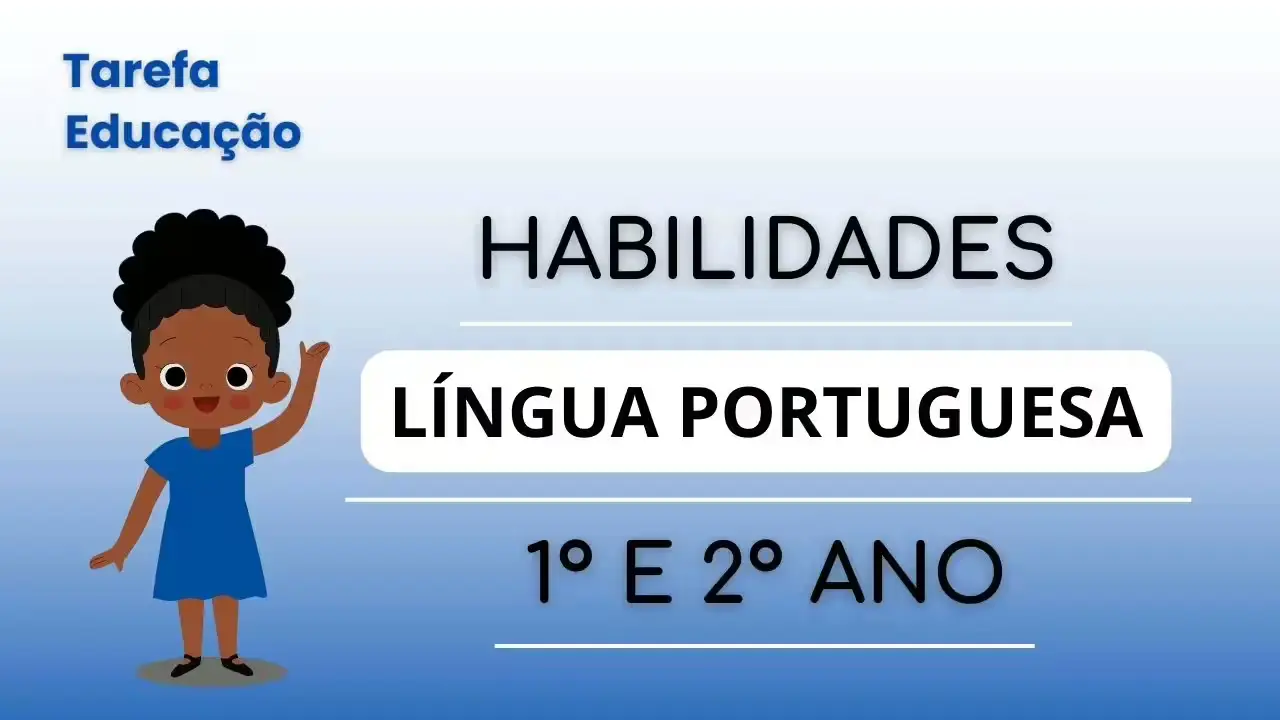 Capa da atividade: Língua Portuguesa - 1° e 2° ano