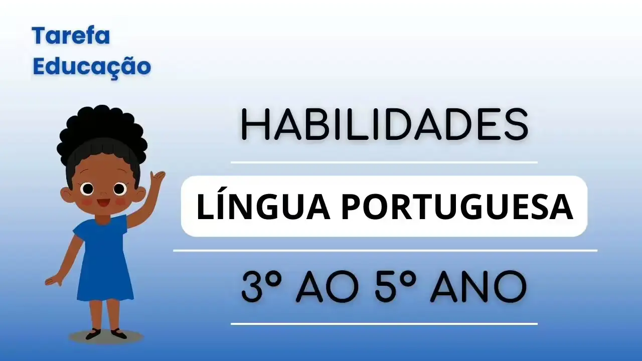 Capa da atividade: Língua Portuguesa - 3° ao 5° ano