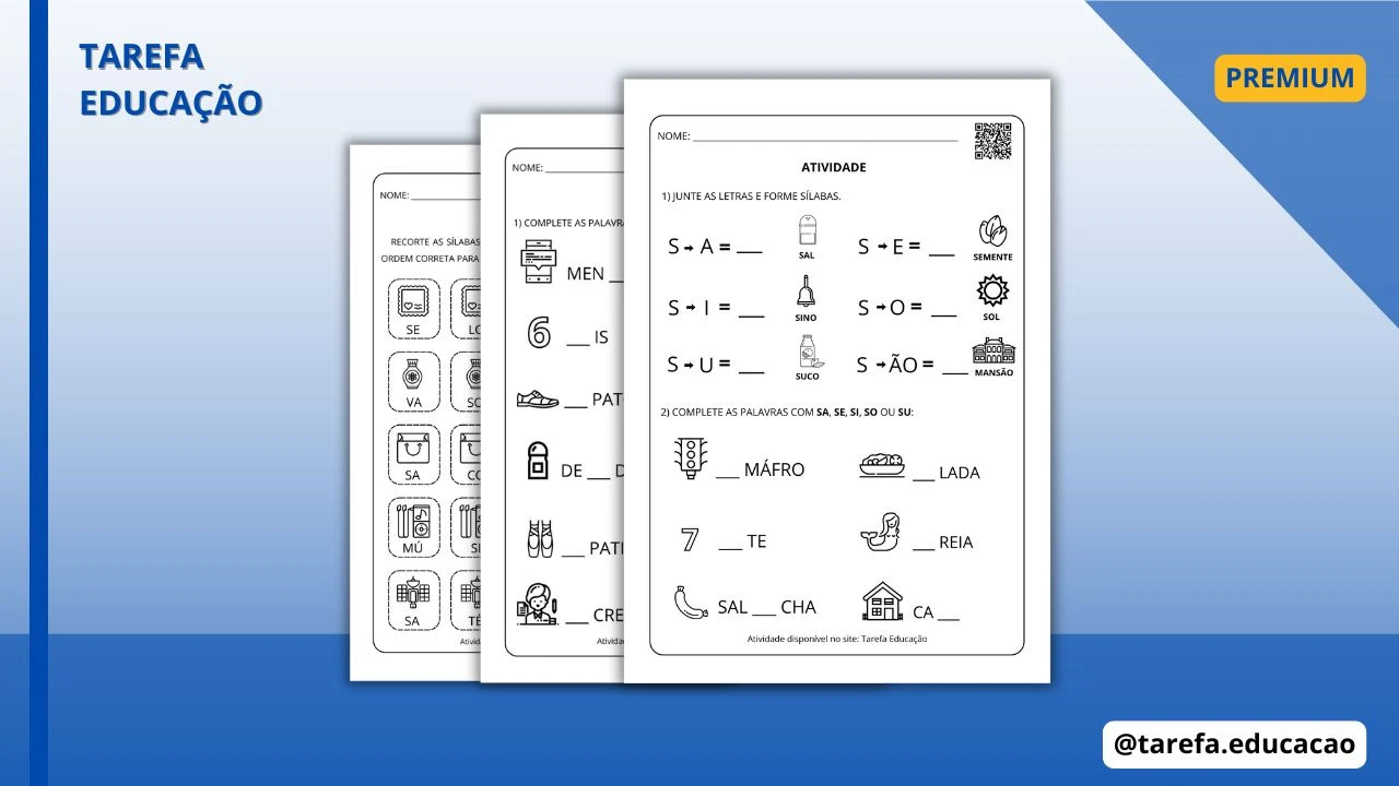 Capa do post: Atividades: SA - SE - SI - SO - SU