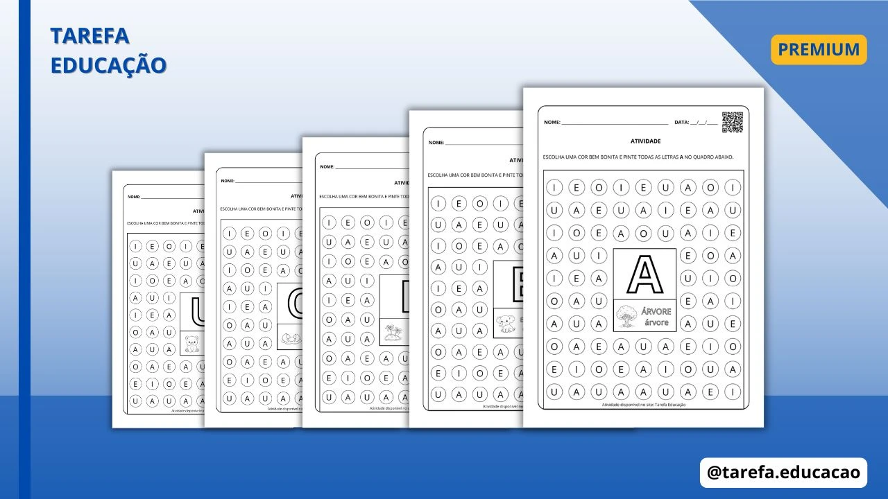 Capa do post Atividade - Pinte as vogais