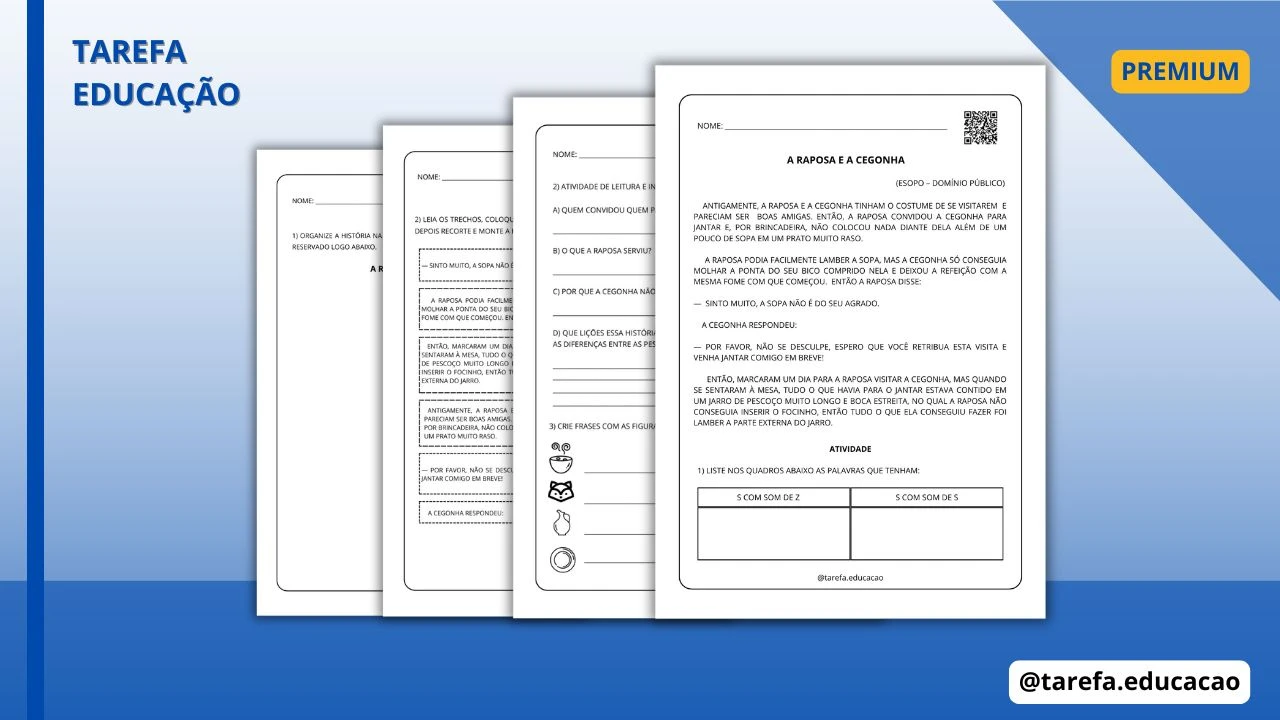 Capa do post: Lendo, interpretando e organizando a fábula (A Raposa e a Cegonha)