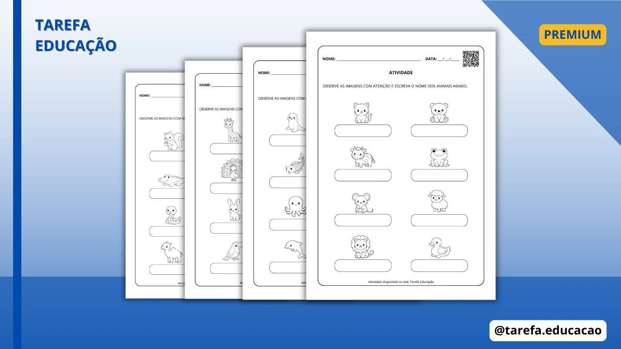 Capa do post Ditado de imagens - Animais