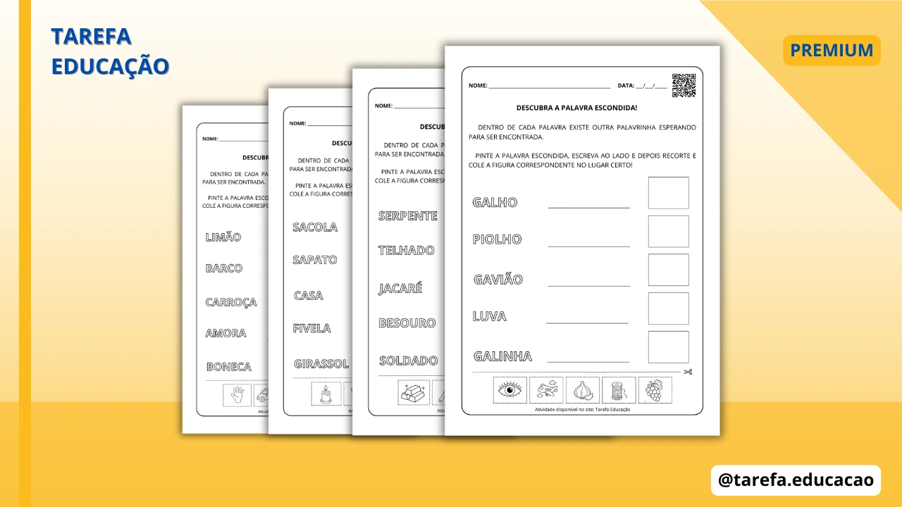 Capa do post Atividade - Descobrindo palavras escondidas!
