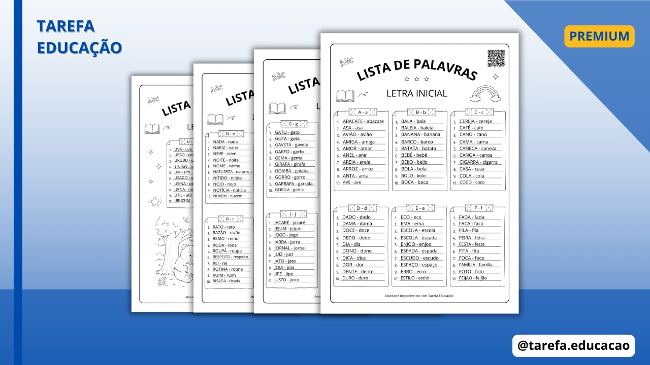 Capa do post Listas de leitura – Letra inicial