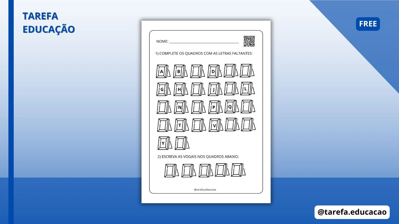 Capa do post: Complete o alfabeto com as letras faltantes
