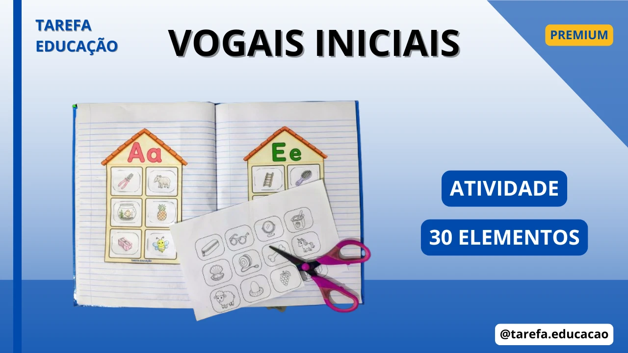 Capa do post Atividade - Vogais iniciais