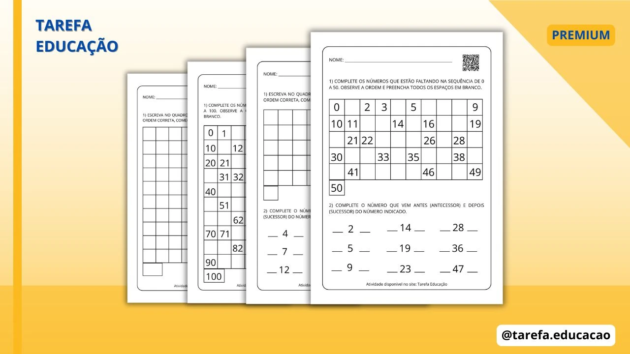 Capa do post Sequência Numérica / Antecessor e Sucessor