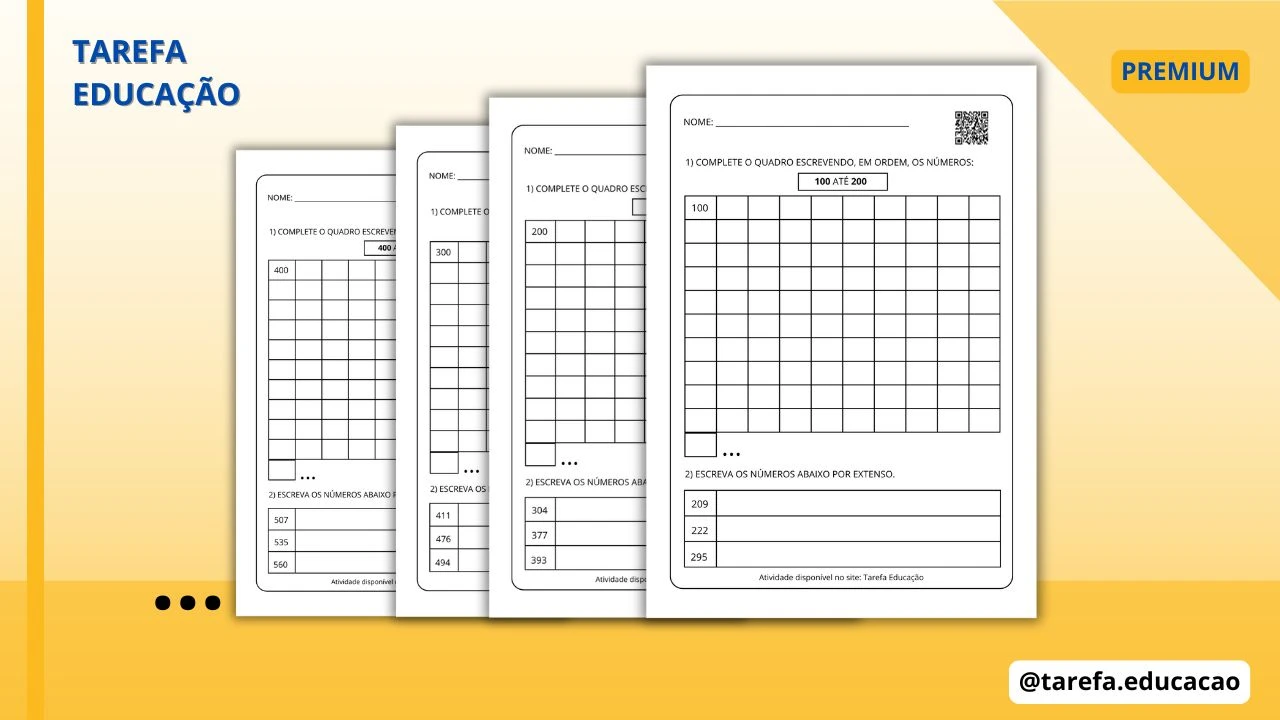 Capa do post Sequência numérica (100 a 1000)
