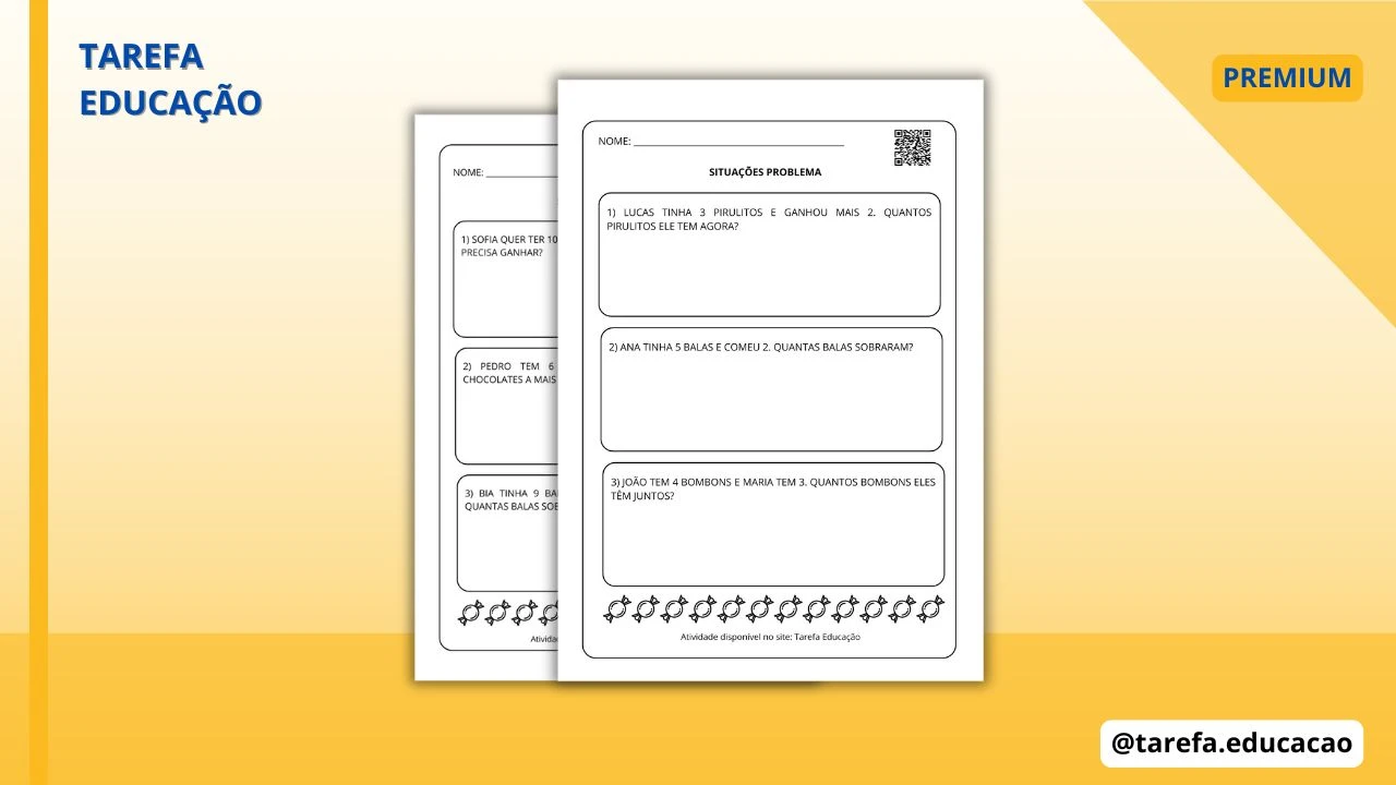 Capa do post Situações problema (Tema doces) - Nível 01