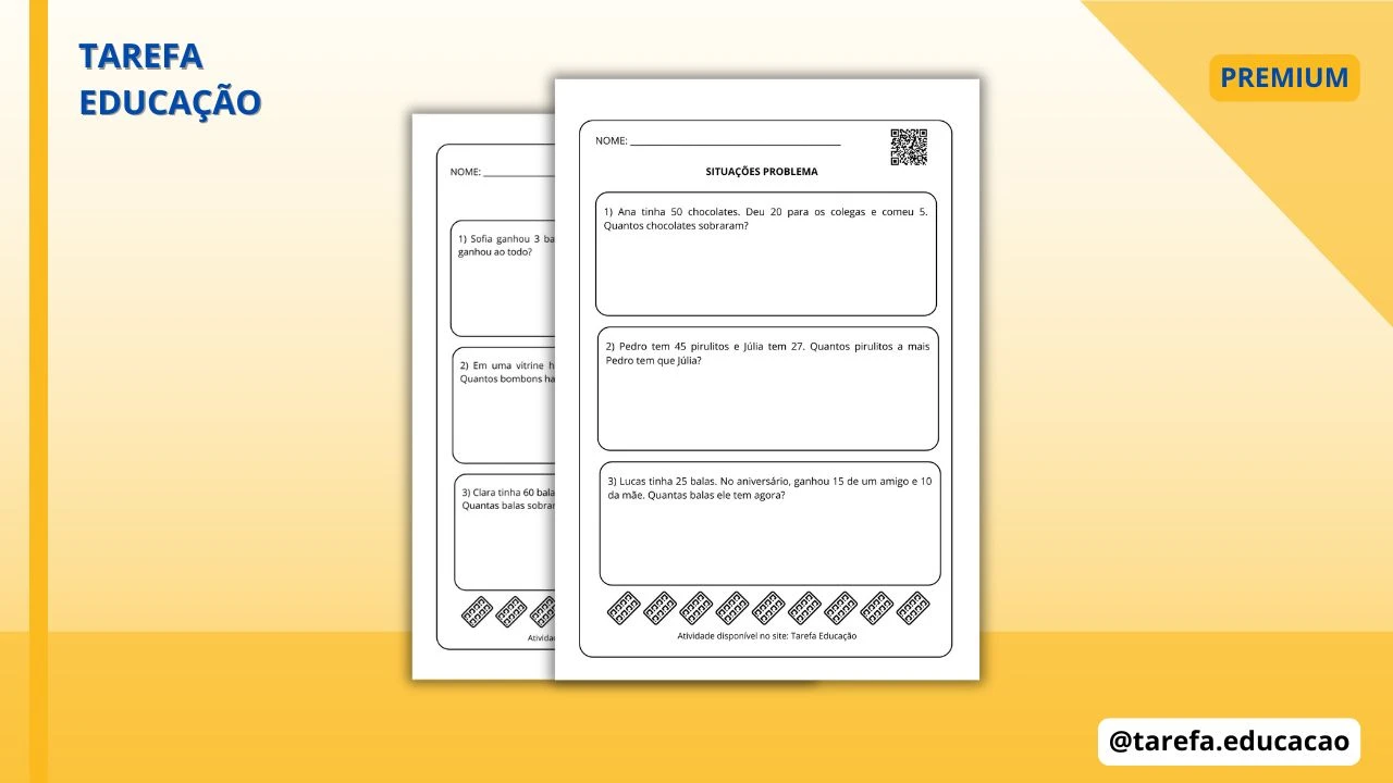 Capa do post Situações problema (Tema doces) - Nível 03