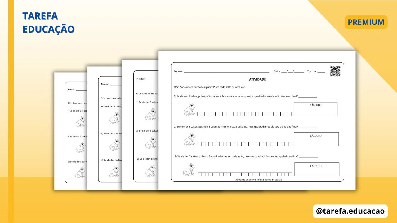 Capa do post Atividade - Multiplicando com o Sr. Sapo