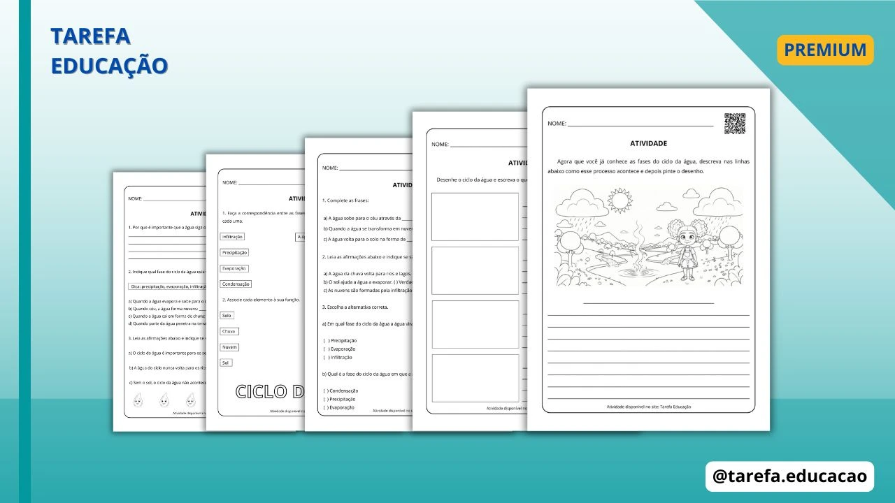 Capa do post Atividades - Ciclo da água