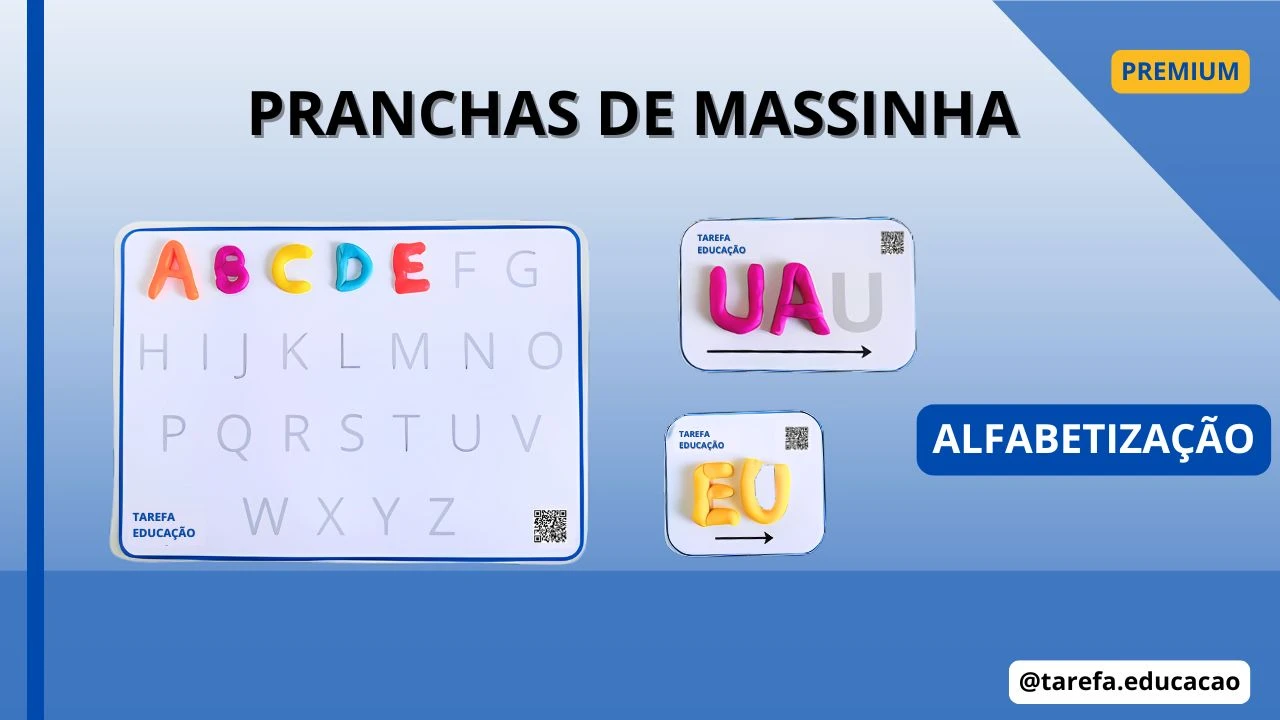 Capa do post Pranchas de massinha - Alfabeto, vogais e encontros vocálicos