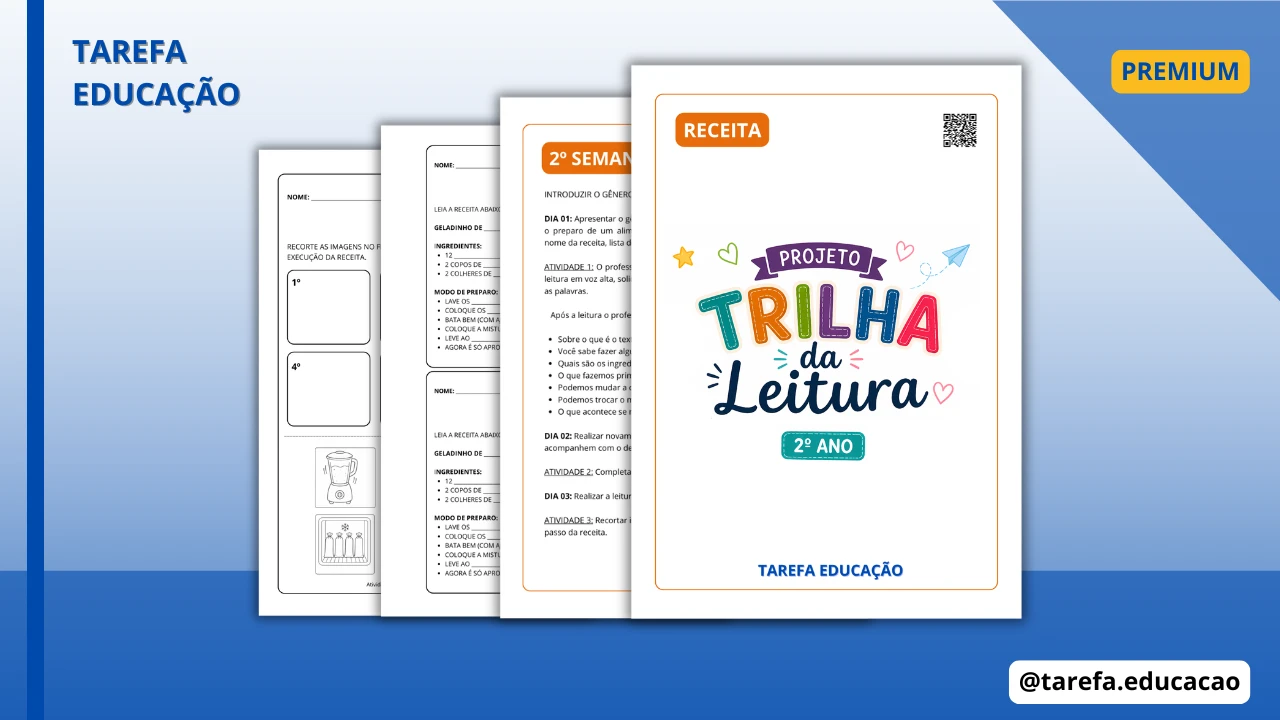 Capa do post Trilha da leitura - Receita (2ºano)