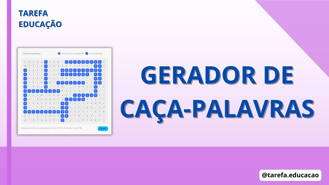 Capa do post Gerador de caça palavras