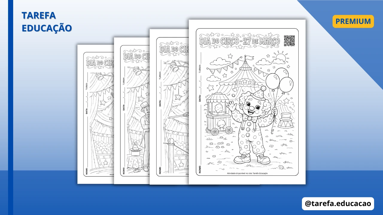 Capa do post Atividade - Desenhos para colorir (Dia do Circo)