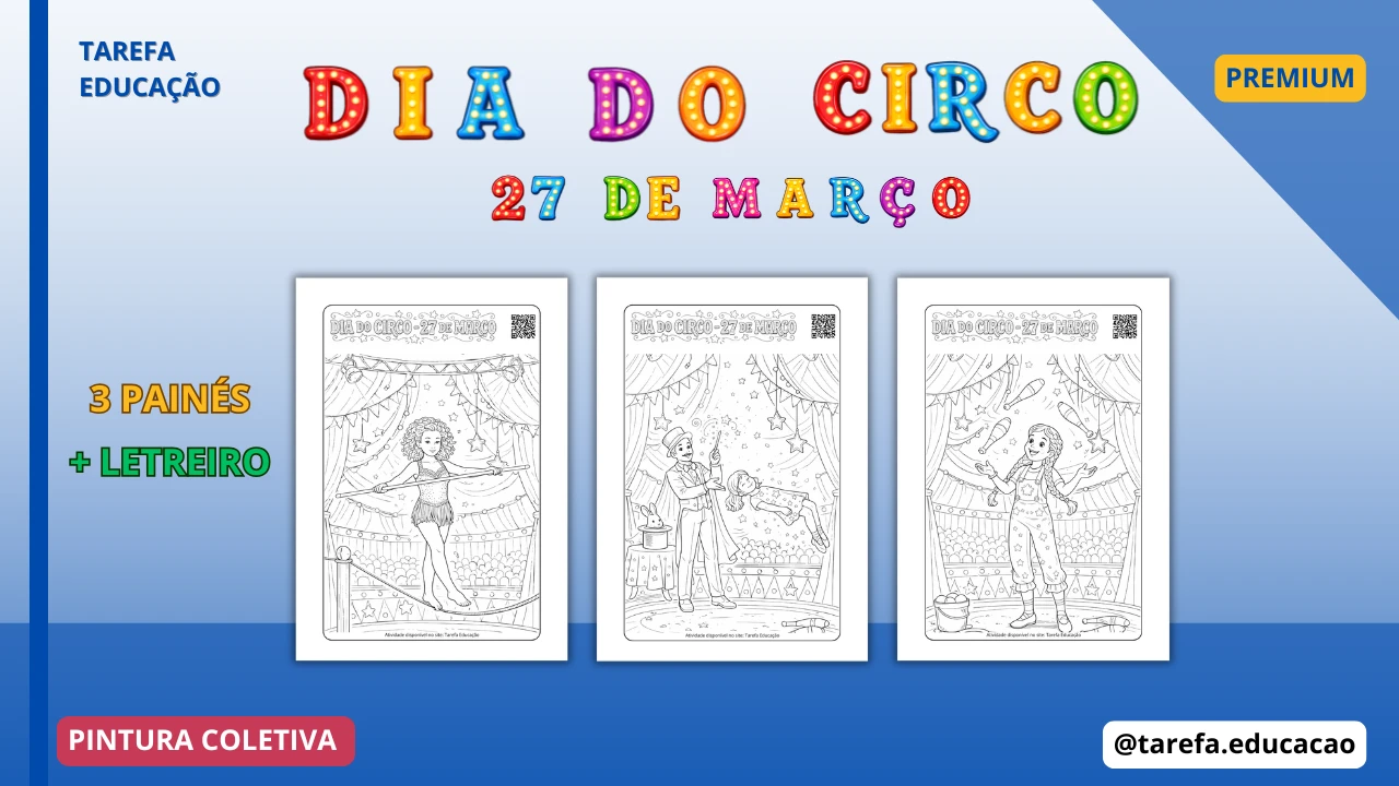 Capa do post Painel para pintura coletiva - Dia do Circo - I