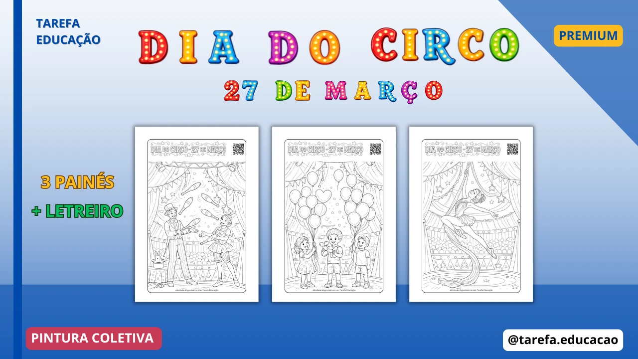 Capa do post Painel para pintura coletiva - Dia do Circo - II