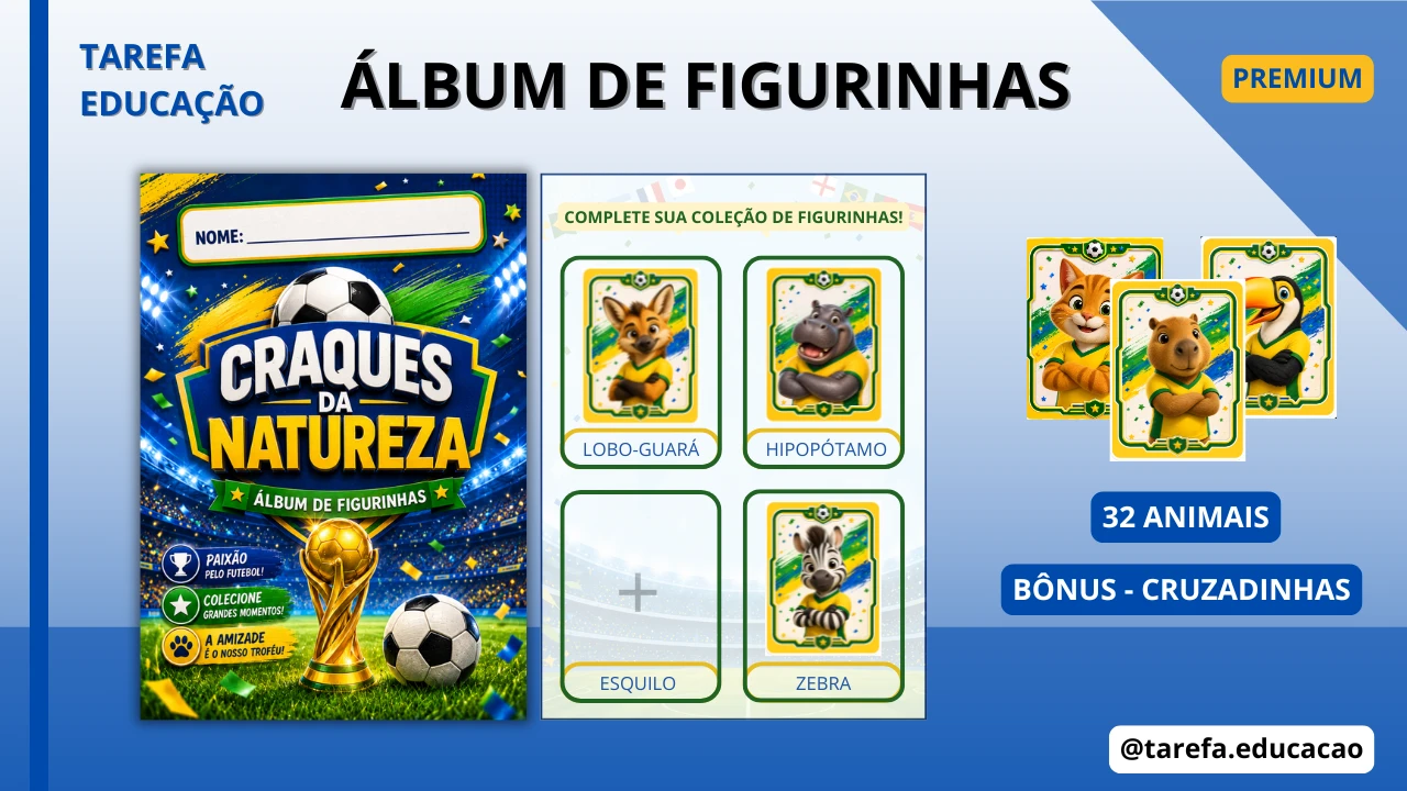 Capa do post Álbum de figurinhas - Craques da natureza
