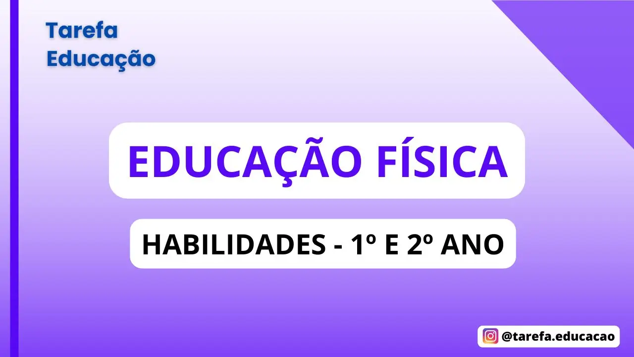 Capa da atividade: Educação Física - 1° e 2° ano