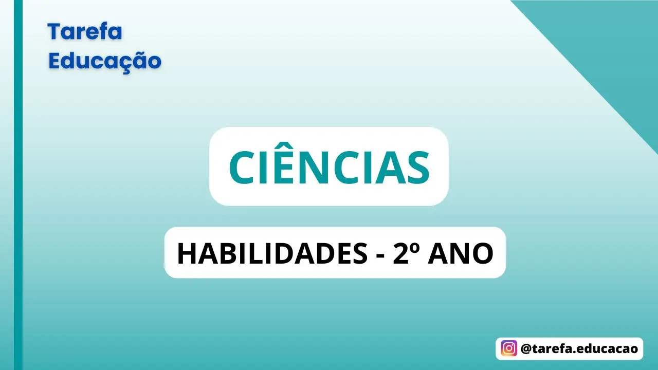 Capa da atividade: Ciências - 2° ano