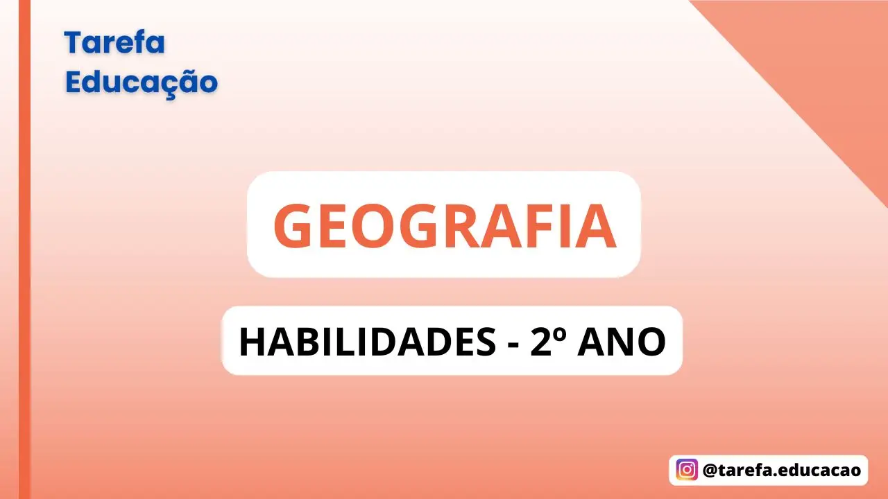 Capa da atividade: Geografia - 2° ano