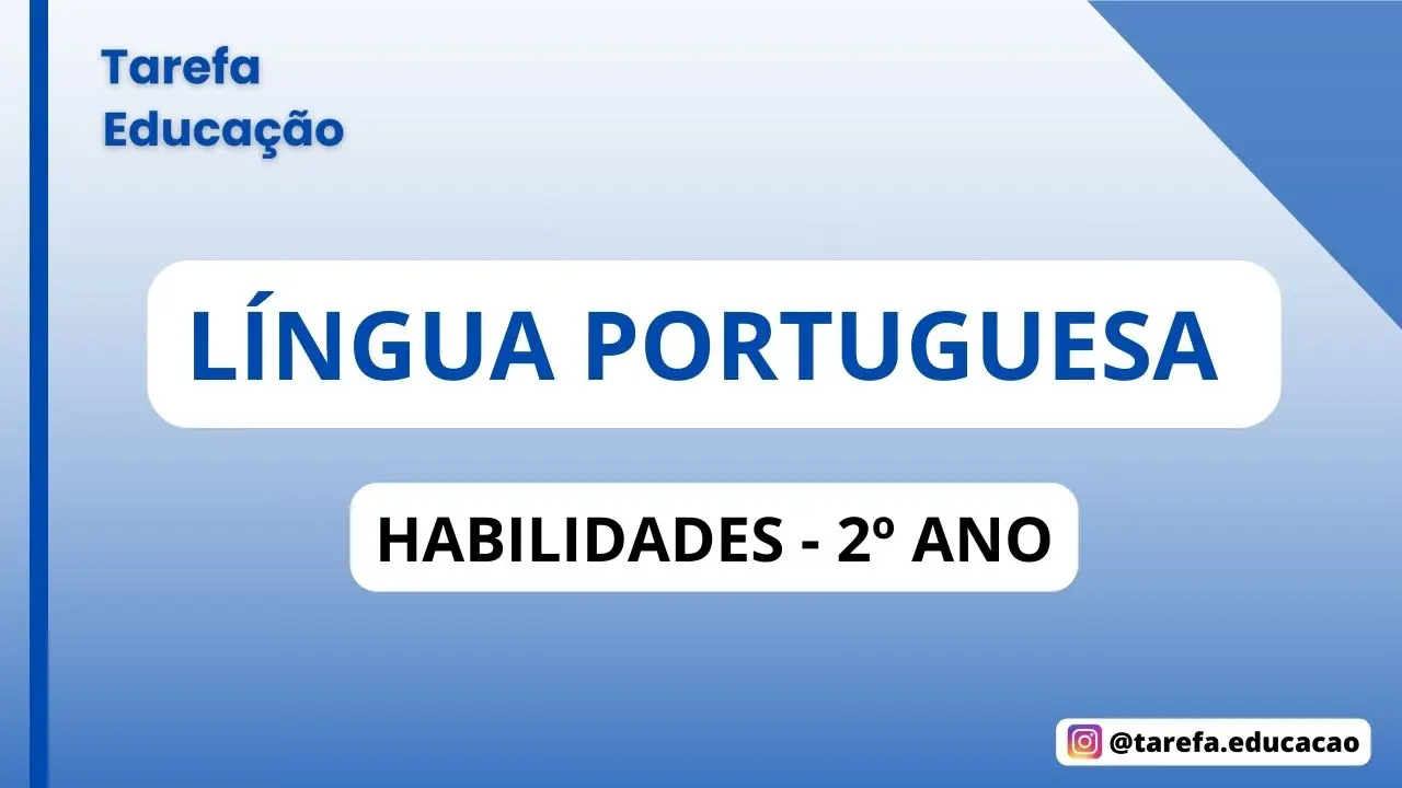 Capa da atividade: Língua Portuguesa - 2° ano