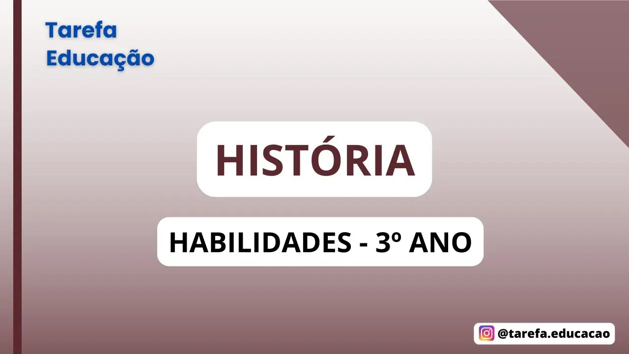 Capa da atividade: História - 3° ano